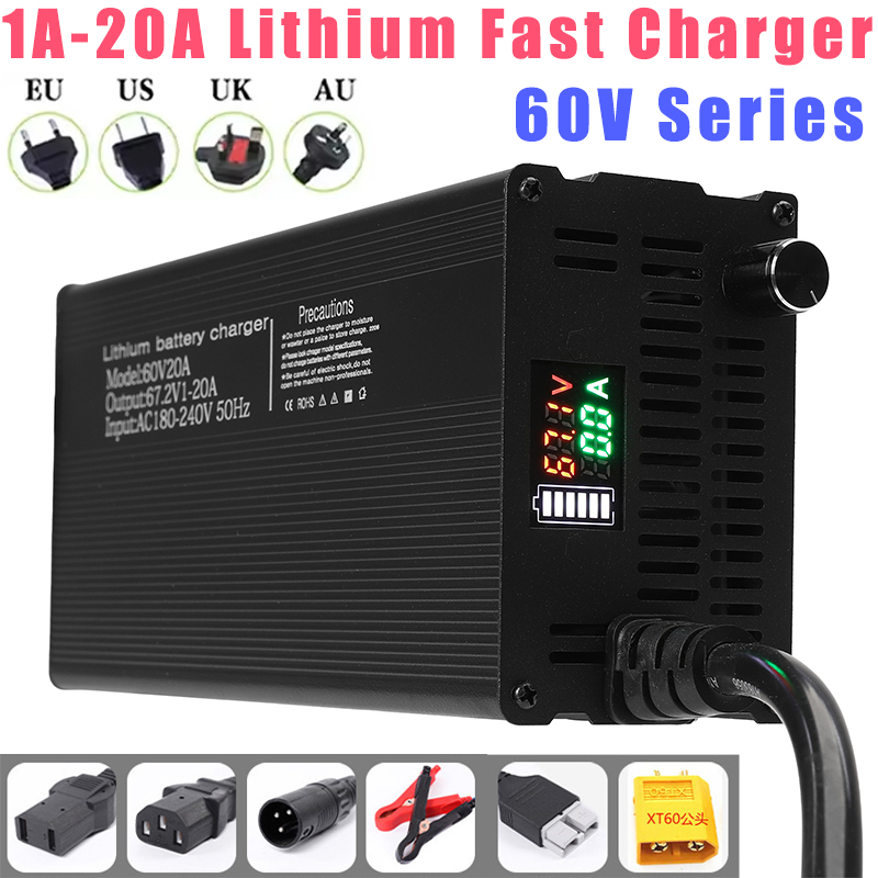 شواحن بطارية ليثيوم تيار قابل  - مراجعة 84V 20A Smart Charger وسعره