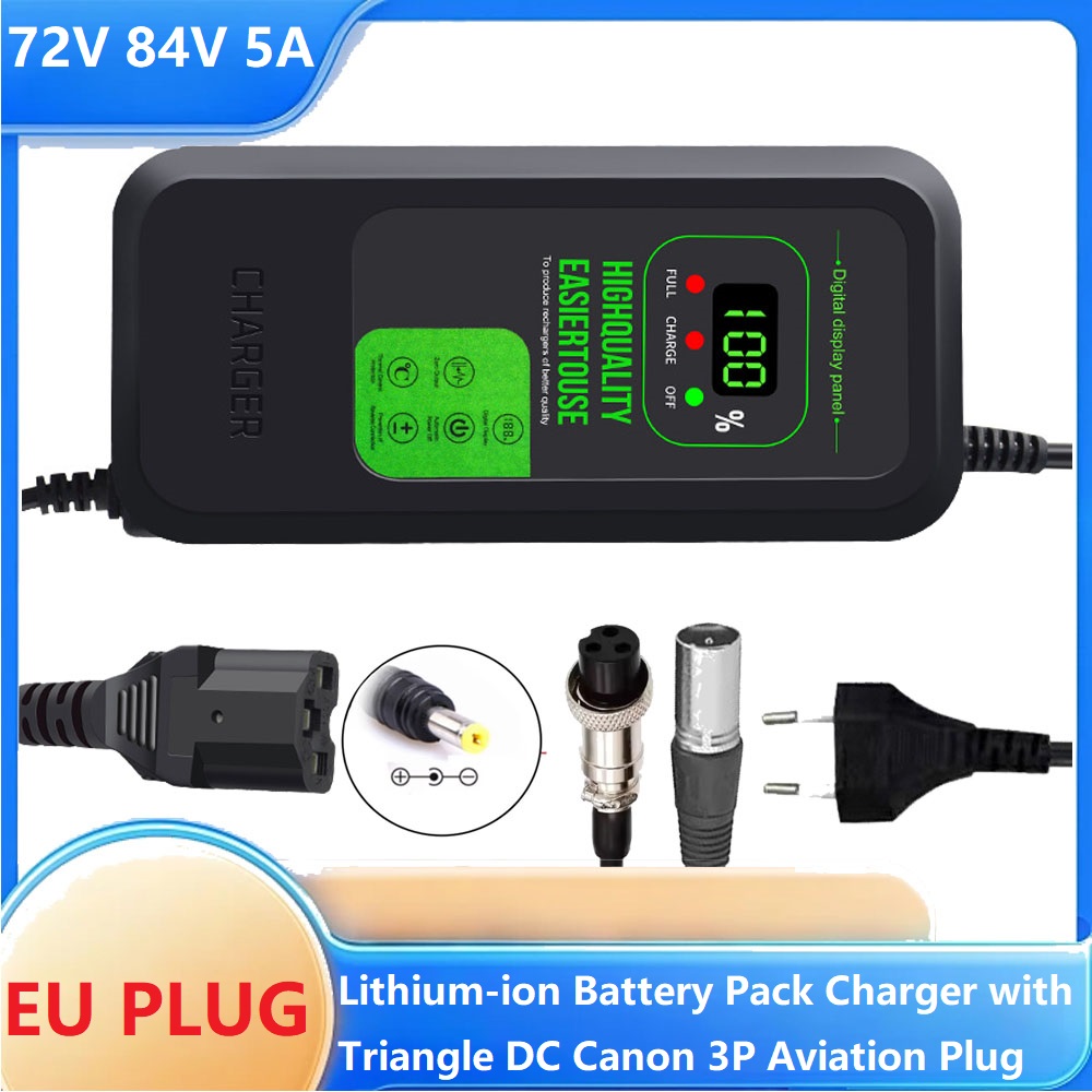 شاحن 72 فولت 5 أمبير لحزمة بطا - مراجعة 84V 20A Smart Charger وسعره