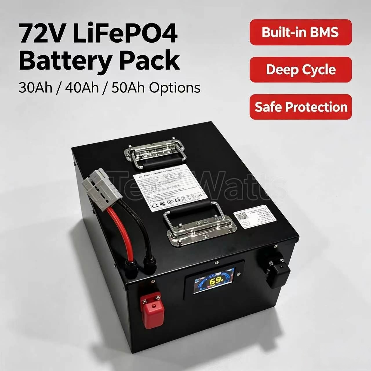 بطارية ليثيوم فوسفات الحديد 72 - مراجعة 72V 40Ah Lifepo4 Battery Pack وسعره