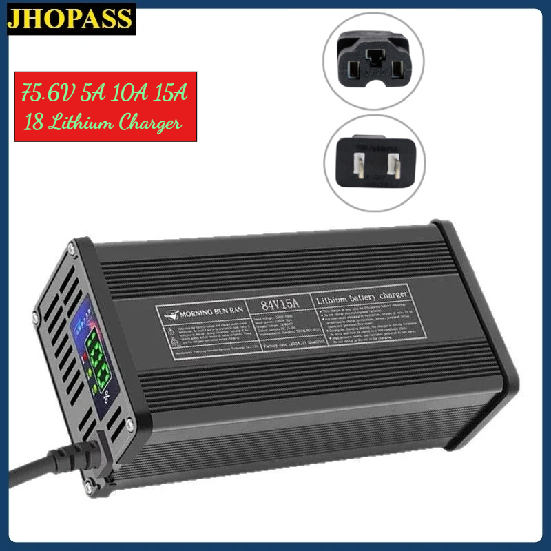 شاحن بطارية ليثيوم LiFePO4 ذكي - مراجعة 84V 20A Smart Charger وسعره